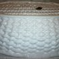 VINTAGE WHITE PORCELAIN WITH 3D DESIGN SAVOIR VIVRE WEAVED BASKET BOWL PORTUGAL