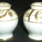 ANTIQUE HANDPAINTED GOLD GILDED NIPPON JAPAN SALT & PEPPER SHAKERS