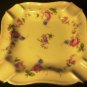 ANTIQUE THOMAS BAVARIA GERMANY HANDPAINTED FLOWERS PORCELAIN 2 ASHTRAYS IVORY