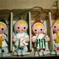VINTAGE TRIM A TREE HANDPAINTED WOODEN CHRISTMAS 4 ORNAMENTS MUSICAL KIDS