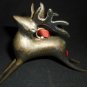 SILVERPLATED CHRISTMAS DEER ORNAMENT FIGURINE DECOR