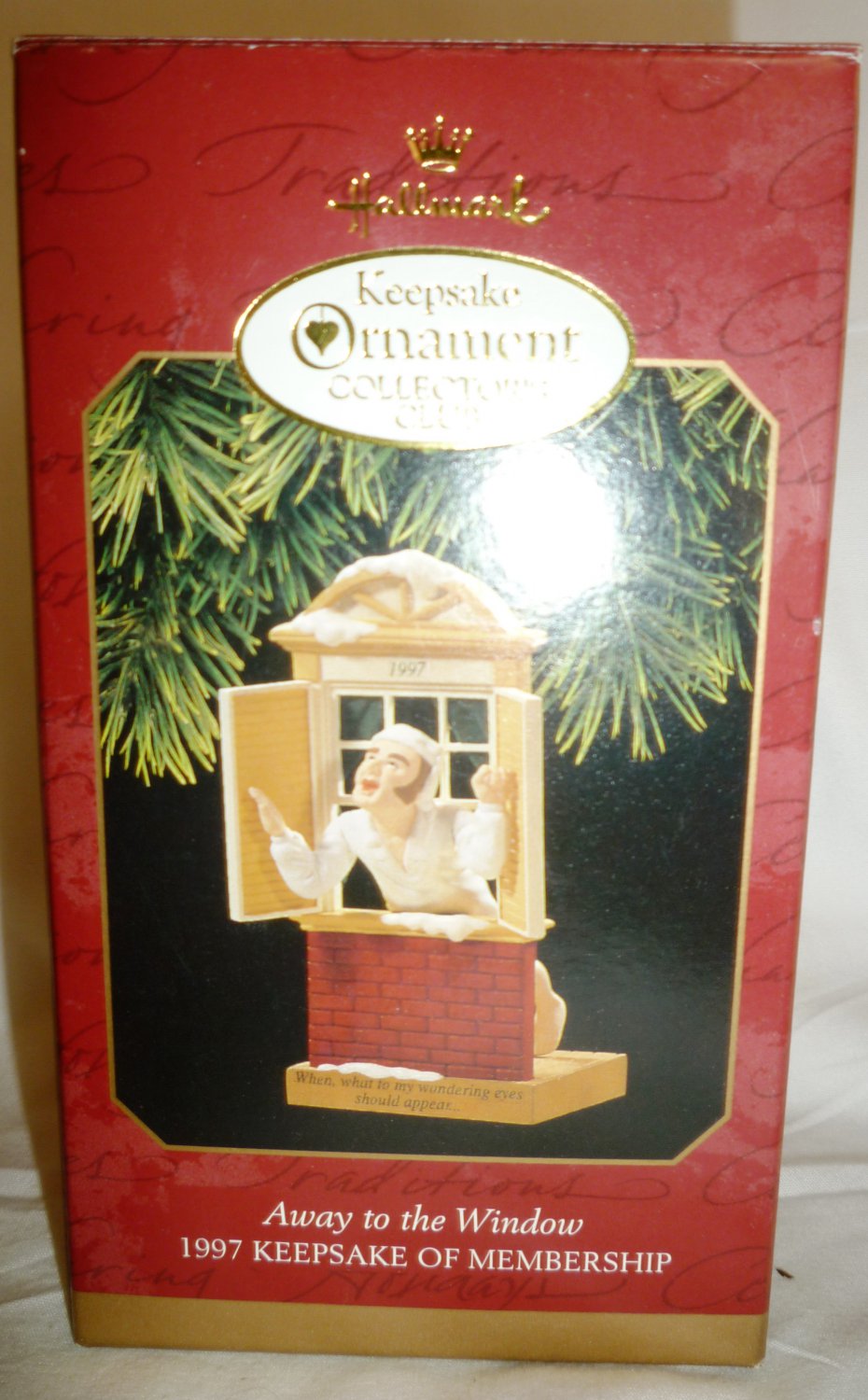 HALLMARK KEEPSAKE ORNAMENT COLLECTOR'S CLUB 'AWAY TO THE WINDOW' 1997