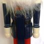 WOODEN NUTCRACKER PRINCE CHRISTMAS HANDPAINTED BLUE UNIFORM TOP HAT