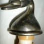 UNIQUE VINTAGE SILVERPLATED DUCK SWAN HEAD BOTTLE STOPPER