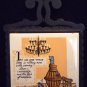 CERAMIC TILE ENCASED WROUGHT IRON FRAME JAPAN WINNING LAUGHTER & LOVE OF FRIENDS
