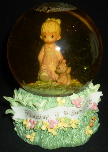 CHARMING ENESCO PM GLOBE MUSIC BOX 'IN THE GOOD OLD SUMMERTIME' FRIENDSHIP SUNNY
