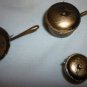 VNTG COLLECTOR'S DOLLHOUSE MINIATURE POT & PAN SET OF 10 ANTIQUE COPPER PLASTIC