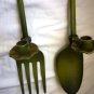 VINTAGE HOME GARDEN DECOR FIGURAL FORK & SPOON CANDLEHOLDER