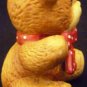 CUTE ENESCO PORCELAIN FIGURINE TEDDY BEAR WITH A BOW ENESCO