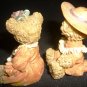 CHARMING TEDDY BEARS FUGURINE SET OF TWO FRIENDS SHOWSTOPPERS