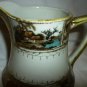 ANTIQUE SUNDRY JAPAN 14K HANDPAINTED PORCELAIN NIPPON ORIENTAL SCENERY CREAMER