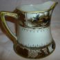 ANTIQUE SUNDRY JAPAN 14K HANDPAINTED PORCELAIN NIPPON ORIENTAL SCENERY CREAMER