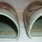 ANTIQUE HOTTA YU SHOTEN PORCELAIN HANDPAINTED WALL POCKET SET OF 2 JAPAN #2748