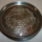 VINTAGE EVERLAST HAMMERED ALUMINUM COASTERS FRUIT DESIGN SET OF 6 NEW