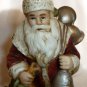 SANTA CLAUS SHOPPE ST.NICHOLAS CIRCA 1900 PORCELAIN FIGURINE W/BELLS 1984 ENESCO