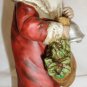 SANTA CLAUS SHOPPE ST.NICHOLAS CIRCA 1900 PORCELAIN FIGURINE W/BELLS 1984 ENESCO