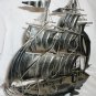 GORGEOUS METAL SCULPTURED SAILBOAT FIGURINE MARINE NAUTICAL DECOR