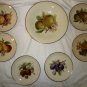 VINTAGE ESCHENBACH BAVARIA GERMANY PORCELAIN DESERT PLATE SET OF 6 + BIG PLATTER