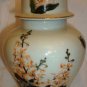 HANDPAINTED CERAMIC LIDDED GINGER JAR URN VASE BY TOYO JAPAN BLACK ORCHID MAGIC