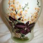 HANDPAINTED CERAMIC LIDDED GINGER JAR URN VASE BY TOYO JAPAN BLACK ORCHID MAGIC
