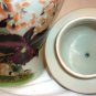 HANDPAINTED CERAMIC LIDDED GINGER JAR URN VASE BY TOYO JAPAN BLACK ORCHID MAGIC