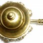 VINTAGE SOLID BRASS EMBOSSED ROSES MINIATURE TRINKET BOX DOLLHOUSE FOOTED LIDDED