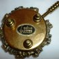 VINTAGE SOLID BRASS EMBOSSED ROSES MINIATURE TRINKET BOX DOLLHOUSE FOOTED LIDDED