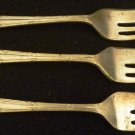 RARE ANITIQUE ENGLAND SILVERPLATED SHEFFIELD DESERT CAKE PASTRY FORKS SET OF 3