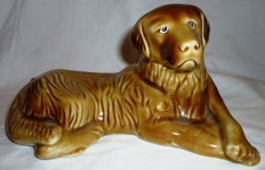 CHARMING GODEN LABRADOR RETRIEVER DOG FIGURINE BRAZIL CERAMIC