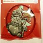 HOLIDAY TIME COLLECTIBLE CHRISTMAS ORNAMENT PEWTER SNOW MAN W/SWAROVSKI CRYSTALS