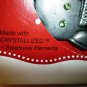 HOLIDAY TIME COLLECTIBLE CHRISTMAS ORNAMENT PEWTER SNOW MAN W/SWAROVSKI CRYSTALS