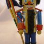 VINTAGE WOODEN HANDMADE GERMANY MINIATURE NUTCRACKER SWISS GUARD
