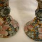 BEAUTIFUL PORCELAIN HANDPAINTED FLORAL CANDLE HOLDERS WBI CHINA DN4 SET OF 2