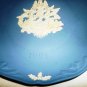 WEDGWOOD JASPERWARE CHRISTMAS 1991 HARK THE HERALD ANGELS SING BLUE WHITE PLATE