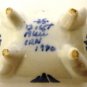 1990 DELFT BLUE WHITE HANDPAINTED FOOTED PORCELAIN TRINKET BOX HOLLAND