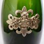 DECANTER GREEN GLASS WINE BOTTLE PEWTER ACCESSORIES SEGURA VIUDAS SPAIN 75 CL