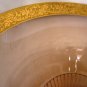ANTIQUE TIFFIN PINK GLASS GOLD ENCRUSTED CONSOLE PEDESTAL CENTER PIECE BOWL