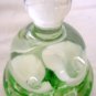 BEAUTIFUL MURANO ITALY GLASS BELL PAPER WEIGHT WHITE LILIES FLOWERS