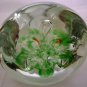 BEAUTIFUL MURANO ITALY GLASS BELL PAPER WEIGHT WHITE LILIES FLOWERS