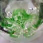 BEAUTIFUL MURANO ITALY GLASS BELL PAPER WEIGHT WHITE LILIES FLOWERS