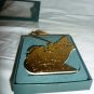 LENOX CHINA CHRISTMAS ORNAMENT PORCELAIN GOLD ENCRUSTED SLEIGH 1995