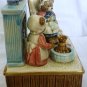 CHARMING OTAGIRI MECHANICAL MUSIC BOX CARAMIC BEARS 'HOME SWEET HOME' JAPAN