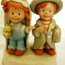 CHARMING PORCELAIN SARA BLUE JEANS HERE COMES THE BRIDE MUSIC BOX 1982 GEORGE