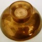 VINTAGE PEDESTAL BOWL DISH COPPER WITH PAINTED STORK BIRD