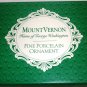 CURRIER & IVES EAST FRONT MOUNT VERNON FINE PORCELAIN CHRISTMAS ORNAMENT
