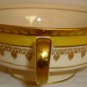 ANTIQUE CHINA FONDEVILLE AMBASSADOR WARE 8652 YELLOW GOLD EMBOSSED 3 PCS SETTING
