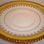 ANTIQUE CHINA FONDEVILLE AMBASSADOR WARE 8652 YELLOW GOLD EMBOSSED 3 PCS SETTING