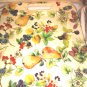 STUNNING LA PRIMULA ITALY PORCELAIN TRAY W/HANDLES HANDPAINTED FRUITS 17.5"x13"
