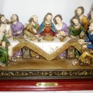 COLORFUL SANTINI LIKE FIGURINE 'LAST SUPPER' CHRISTIANITY RELIGIOUS RESIN