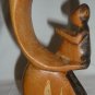 WOODCARVING ART ABSTRACT CARVED FIGURINE STATUE MOTHER & CHILD